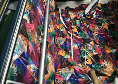 In kỹ thuật số sợi ngang đan tái chế vải polyester cho áo ngực sọc