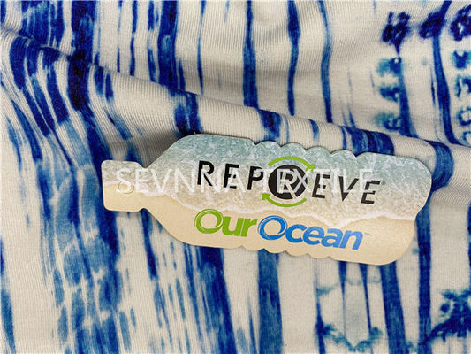 Tùy chỉnh kỹ thuật số in màu xanh tươi mát quần áo hoạt động Vải dệt kim tái chế Bảo vệ tia cực tím