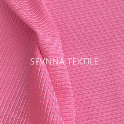 Sustainbale Rib Recycled Polyester Vải đồ bơi 210gsm màu hồng