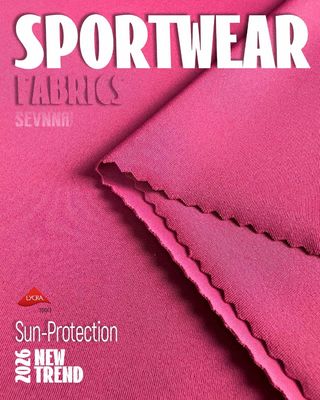 152cm chiều rộng vải Lycra tái chế trong mô hình đơn giản cho quần áo thân thiện với môi trường