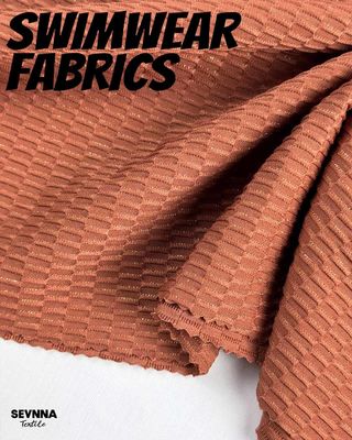 Vải bơi kết cấu cao cấp với chiều rộng 130cm, trọng lượng 250gm và thành phần nylon tái chế cho đồ bơi hiệu suất cao