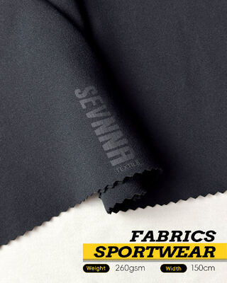 Vải Yoga 260gsm co giãn, chống mùi và làm từ polyester spandex tái chế cho đồ thể thao