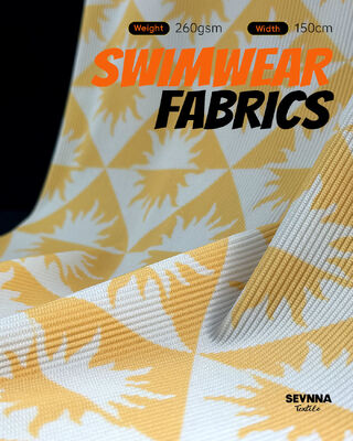 Vải bơi dệt kim 260gsm chống clo cao, chống tia UV 50+ có vân, bền cho đồ bơi