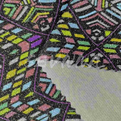 Density Jacquard đan vải đan đôi mùa hè / mùa thu mặc sợi polyester tái chế