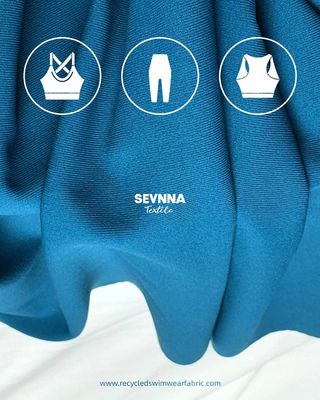 SPF50 Vải Lycra tái chế 68%Nilit Softex Nylon FD 32% Vật liệu Lycra cho quần áo thể dục thân thiện với môi trường