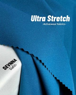 SPF50 Vải Lycra tái chế 68%Nilit Softex Nylon FD 32% Vật liệu Lycra cho quần áo thể dục thân thiện với môi trường