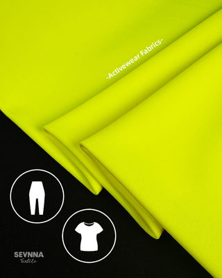 Màu vàng 152cm chiều rộng Polyester Spandex vải với độ đàn hồi cao