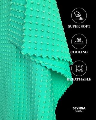 Tăng hàm lượng chất liệu nhựa nhựa tái chế thân thiện với môi trường 88% Nhựa nhựa tái chế 12%Spandex Dải xây dựng cho quần áo hoạt động bền vững