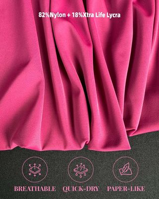152cm chiều rộng vải Lycra tái chế trong mô hình đơn giản cho quần áo thân thiện với môi trường