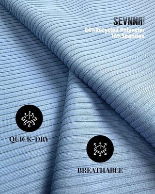 84% Polyester tái chế 16% Spandex Content Polyester Spandex Fabric Màu sắc tùy chỉnh cho nhu cầu của bạn