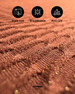 Vải bơi kết cấu cao cấp với chiều rộng 130cm, trọng lượng 250gm và thành phần nylon tái chế cho đồ bơi hiệu suất cao