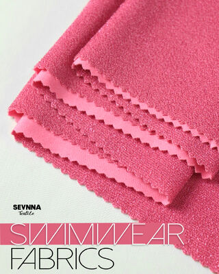 Vải đồ bơi thân thiện với môi trường với chiều rộng 150cm bạc Lurex và GRS được chứng nhận cho đồ bơi bền vững