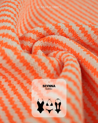 Vải bơi cao cấp với kết cấu đặc biệt, 95% Polyester tái chế + 5% Spandex, trọng lượng 280gsm, và độ thoáng khí cao cho đồ bơi