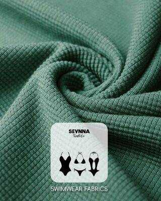 Vải bơi dệt kim co giãn cao, có họa tiết, với 95% Cotton hữu cơ và 5% Spandex cho độ bền màu cao