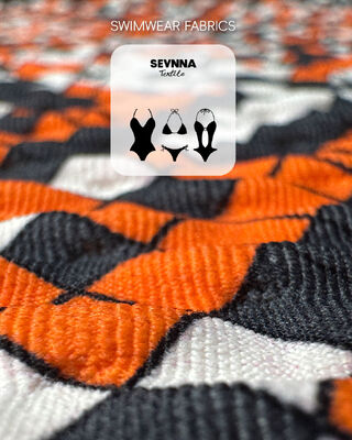 Vải bơi có kết cấu màu cao với UPF 50+ Bảo vệ mặt trời và 95% Nylon tái chế