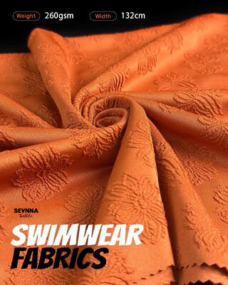 Vải polyester tái chế bền vững với trọng lượng 260gm, chiều rộng 132cm và có thể giặt bằng máy cho dệt may thân thiện với môi trường