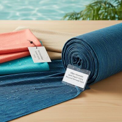 Vải đồ bơi tái chế thoáng khí, khô nhanh 200gsm cho ngành dệt may đồ bơi bền vững