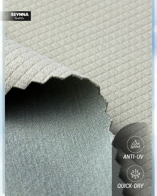 260gsm Polyester tái chế Jacquard kiểu vải đan đôi cho các sản phẩm dệt may thoải mái và bền
