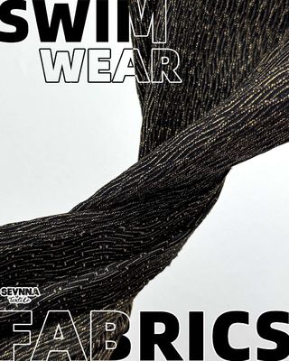 Vải đồ bơi thân thiện với môi trường chống clo với 69% nhôm tái chế 20% lurex và 11% spandex