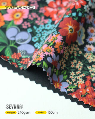 Vải đạp xe chống nước với 45% polyester + 35% nylon + 20% spandex và 240 GSM trọng lượng cho quần áo đạp xe