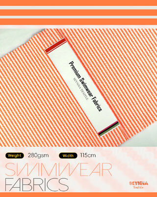 Premium Textured Swim Fabric with 95% Recycled Polyester + 5% Spandex, 280gsm Weight, and High Breathability for Swimwear