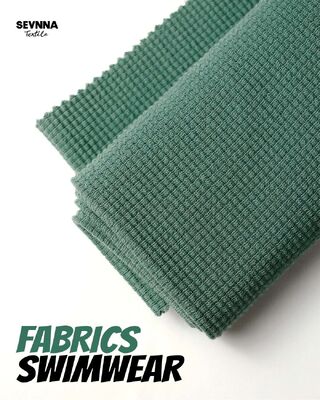 Vải bơi dệt kim co giãn cao, có họa tiết, với 95% Cotton hữu cơ và 5% Spandex cho độ bền màu cao