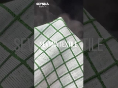 Sợi tái chế Sợi tái chế polyester vải đan đôi thích hợp cho quần áo mùa hè / mùa thu